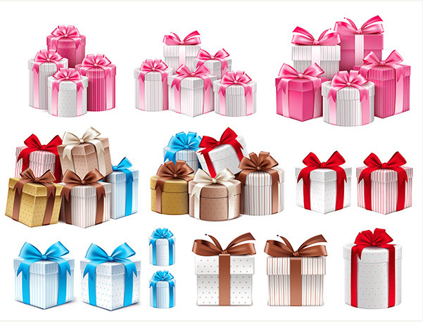 精美卡通手绘礼盒PSD分层素材——创意礼盒设计的完美助手